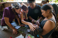 Chamberlain College of Nursing students train with Project Helping Hands humanitarian medical team on Beni River, Bolivia.